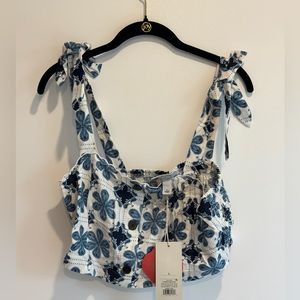 Aguabendita Blue + White Cami *Never Worn, Brand New*